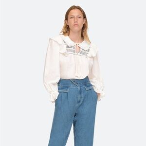 SEA NEW YORK 
Mock Neck Long Sleeve Blouse
Size: M